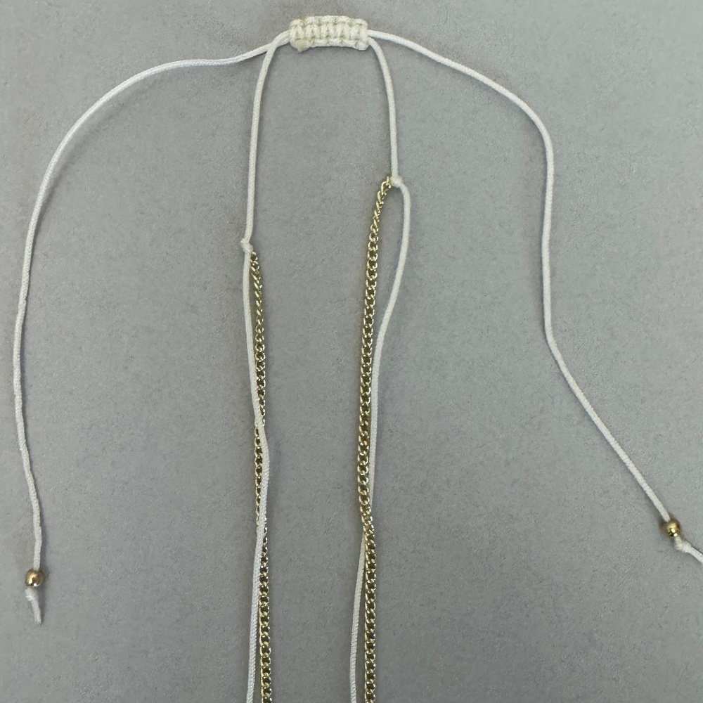 NWOT Pink Lily Made to Shine White & Gold Layered Beaded Necklace - Picture 3 of 3